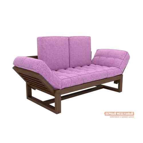 Прямой диван Балтик Орех, Фиолетовый, рогожка арт. 111933